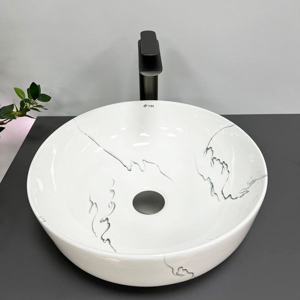 Умивальник (раковина) VBI BARI S MARMO GLOSSY накладний VBI-011604 фото