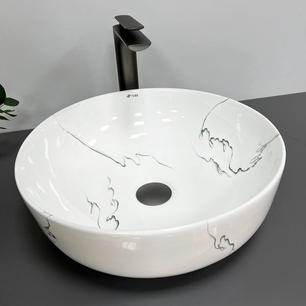 Умивальник (раковина) VBI BARI S MARMO GLOSSY накладний VBI-011604 фото