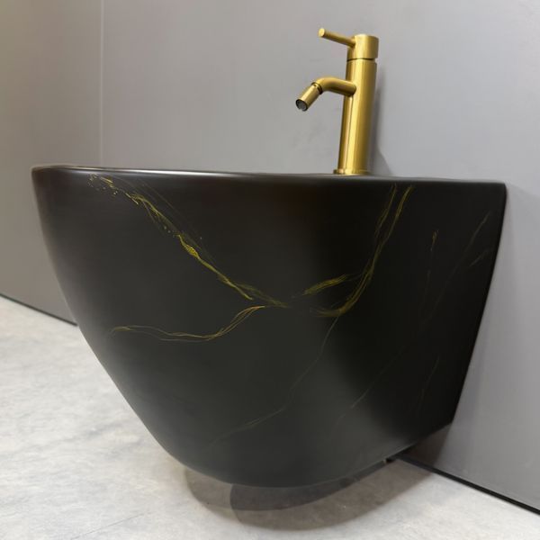 Підвісне біде VBI VULCANO BLACK MARBLE MATT VBI-020419 фото