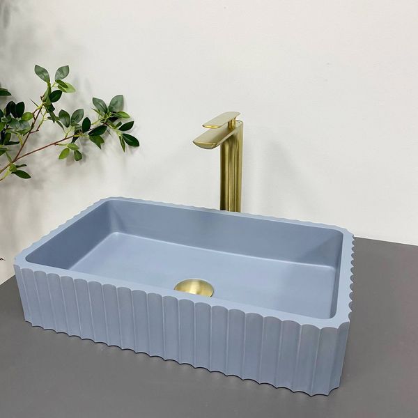 Умывальник (раковина) VBI FLORENTIA BLUE MATT накладной VBI-015003 фото