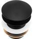 Донный клапан для ванны VBI BLACK click-clack универсальный VBI-059001BL фото 3