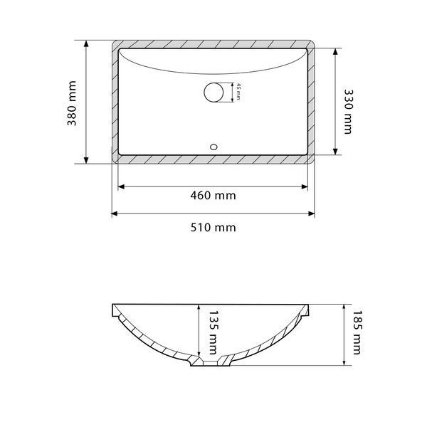 Умивальник (раковина) VBI SIRACUSA WHITE врізний VBI-018001 фото