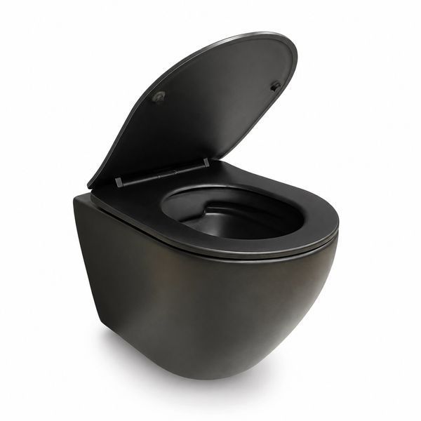 Подвесной унитаз VBI VULCANO BLACK MATT VBI-020412 фото