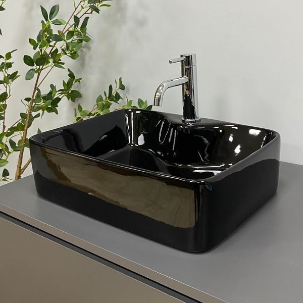 Умывальник (раковина) VBI FORLI BLACK GLOSSY накладной VBI-011106 фото
