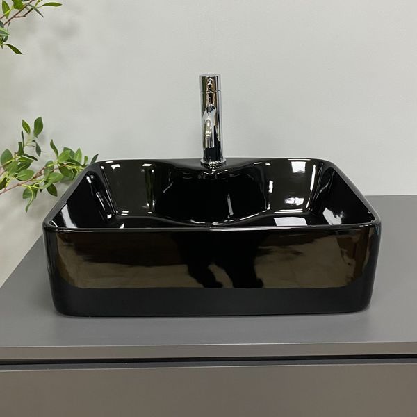 Умывальник (раковина) VBI FORLI BLACK GLOSSY накладной VBI-011106 фото