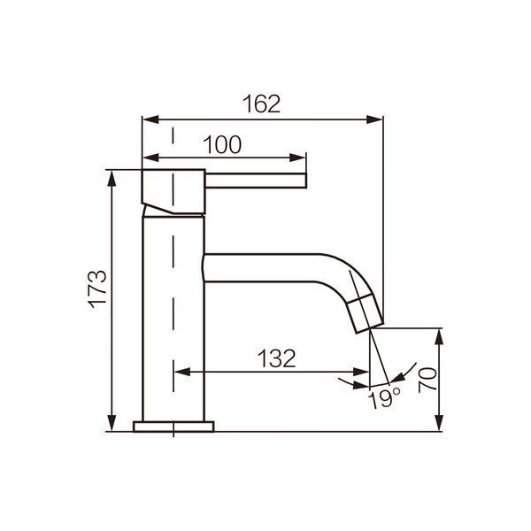 Змішувач для умивальника VBI MILANO GRAPHITE низький VBI-050100GR фото