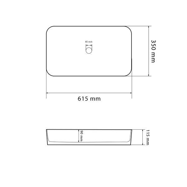 Умивальник (раковина) VBI TRIEST STAINS MATT накладний VBI-012705 фото