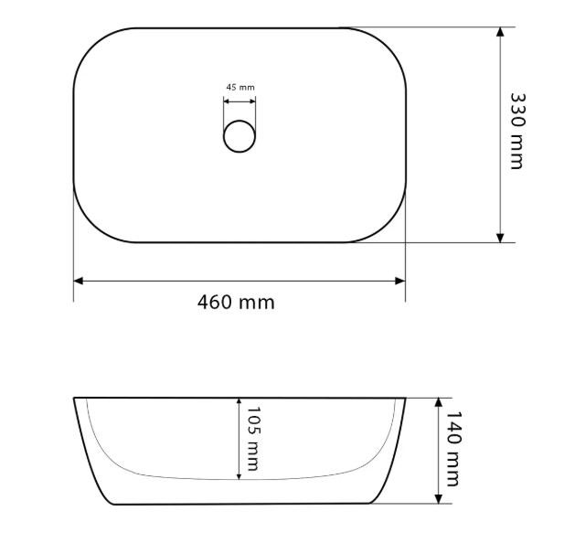 Умивальник (раковина) VBI RAVENNA WHITE BLACK MARMO накладний VBI-011230 фото