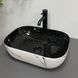Умивальник (раковина) VBI RAVENNA WHITE BLACK MARMO накладний VBI-011230 фото 1