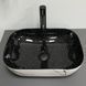 Умивальник (раковина) VBI RAVENNA WHITE BLACK MARMO накладний VBI-011230 фото 2