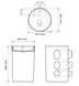 Умивальник (раковина) VBI BOLONIA M BLACK MARBLE підлоговий VBI-019026 фото 3