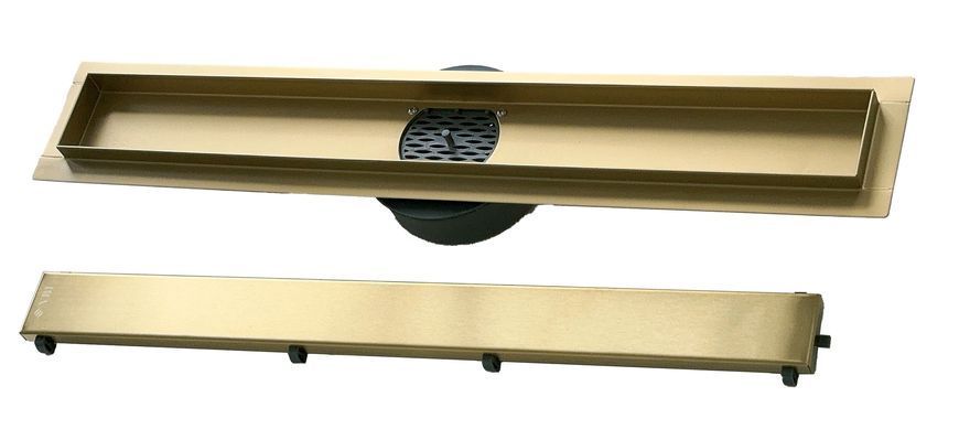 Трап для душа VBI FORT 2в1 90 BRUSHED GOLD VBI-060109BG фото