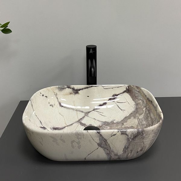Умивальник (раковина) VBI RAVENNA SAND GLOSSY накладний VBI-011231 фото