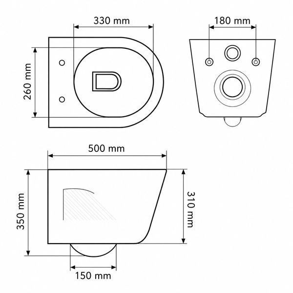 Подвесной унитаз VBI LIDO WHITE VBI-020500 фото
