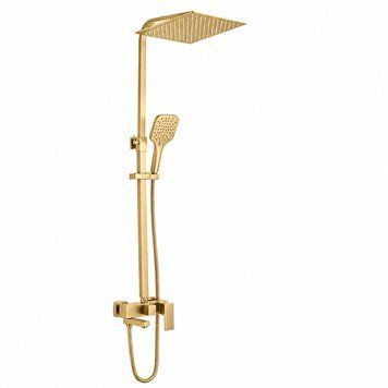 Душовий гарнітур VBI LORENO BRUSHED GOLD з виливом VBI-050211BG фото