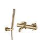 Настінний змішувач для ванни та душу VBI MILANO BRUSHED GOLD VBI-050106BG фото 1