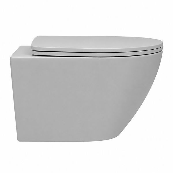 Подвесной унитаз VBI VULCANO LIGHT GREY MATT VBI-020416 фото