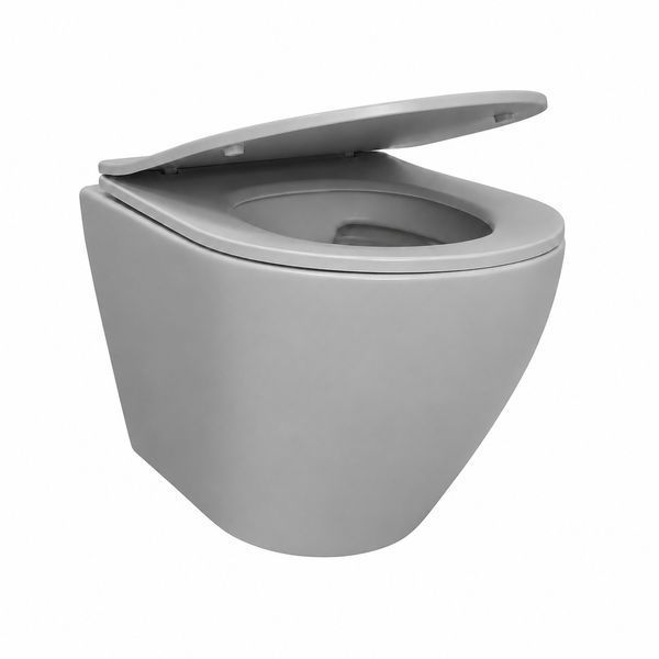 Подвесной унитаз VBI VULCANO LIGHT GREY MATT VBI-020416 фото