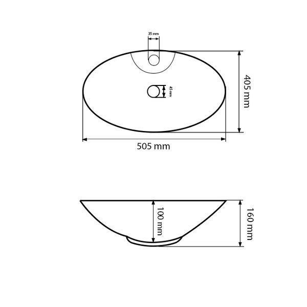 Умывальник (раковина) VBI CAROVILLI S WHITE накладной VBI-015507 фото