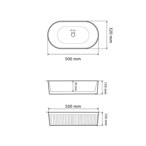 Умивальник (раковина) VBI BIELLA WHITE накладний VBI-014000 фото