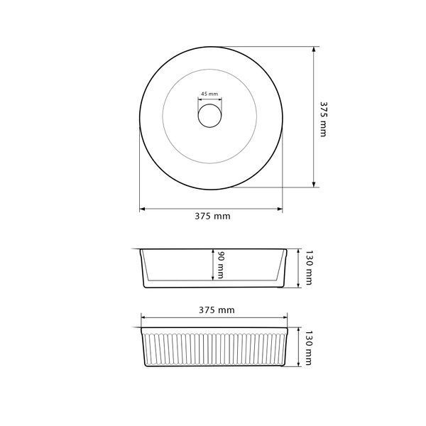 Умивальник (раковина) VBI BRINDISI WHITE накладний VBI-014100 фото