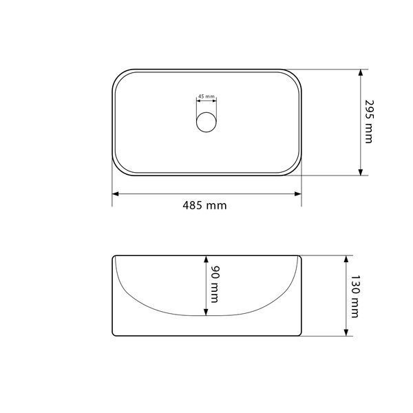 Умывальник (раковина) VBI ALIANO WHITE накладной VBI-012602 фото