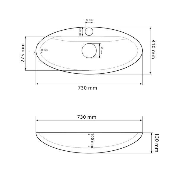 Умивальник (раковина) VBI CESENA WHITE накладний VBI-015501 фото