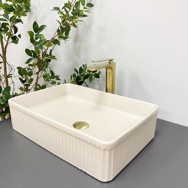 Умивальник (раковина) VBI BRESCIA BEIGE MATT накладний VBI-013902 фото