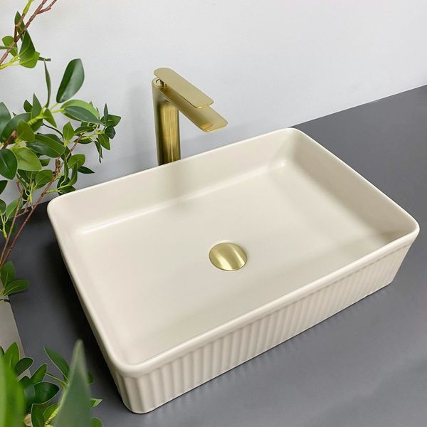Умивальник (раковина) VBI BRESCIA BEIGE MATT накладний VBI-013902 фото