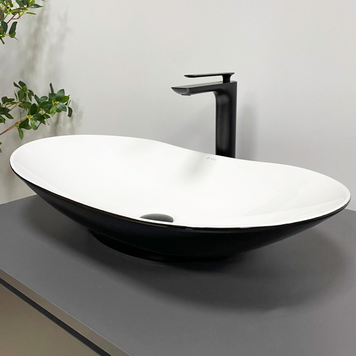 Умивальник (раковина) VBI TURATE BLACK WHITE накладний VBI-017501 фото