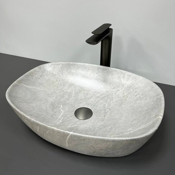 Умывальник (раковина) VBI OLBIA GREY STONE MATT накладной VBI-014300 фото