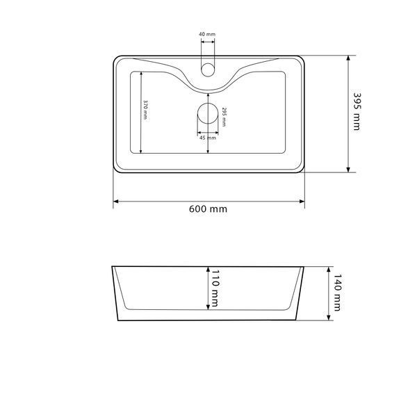 Умывальник (раковина) VBI FORLI XL WHITE накладной VBI-011104 фото
