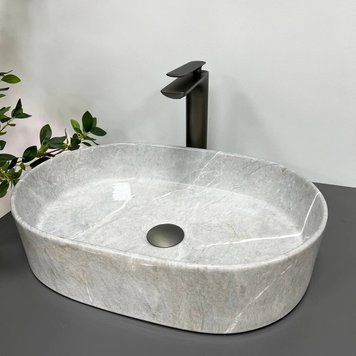 Умивальник (раковина) VBI VERONA 50 GREY STONE GLOSSY накладний VBI-011310 фото