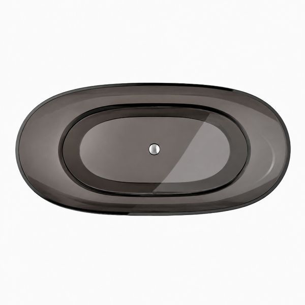 Ванна VBI VESUVIO BLACK 170 x 78 отдельностоящая стеклянная VBI-075001 фото