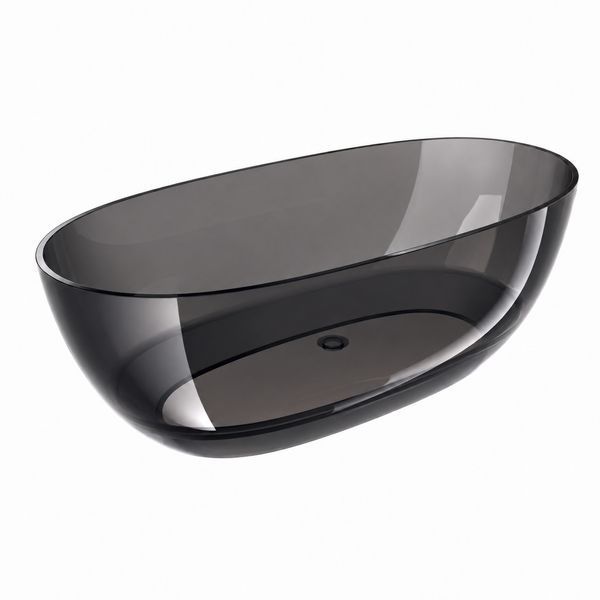 Ванна VBI VESUVIO BLACK 170 x 78 отдельностоящая стеклянная VBI-075001 фото