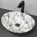 Умывальник (раковина) VBI PARMA STATUARIO BLACK VEINS GLOSSY накладной VBI-011009 фото 2