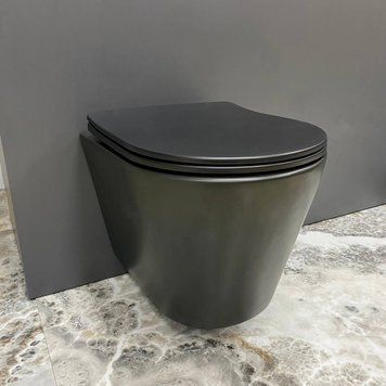 Подвесной унитаз VBI LEVANZO BLACK MATT VBI-020201 фото