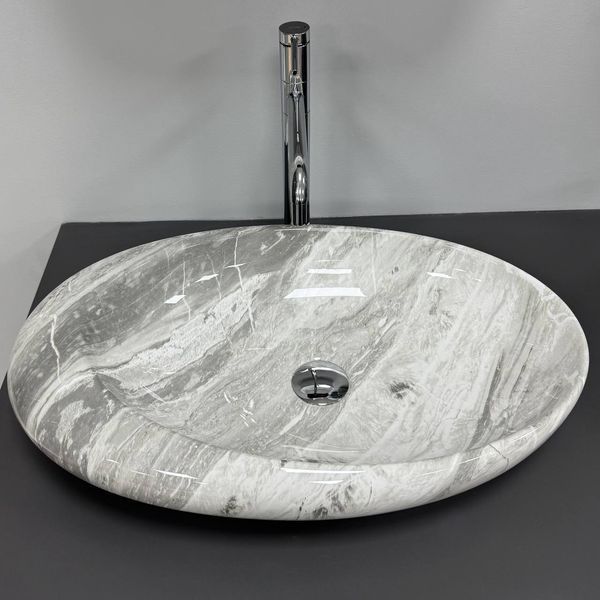 Умывальник (раковина) VBI VICENZA M GREY STONE GLOSSY накладной VBI-014806 фото