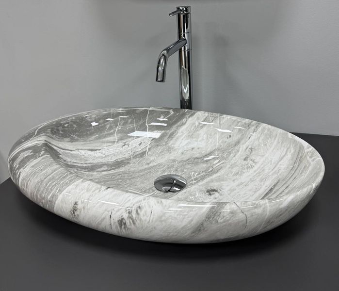 Умывальник (раковина) VBI VICENZA M GREY STONE GLOSSY накладной VBI-014806 фото