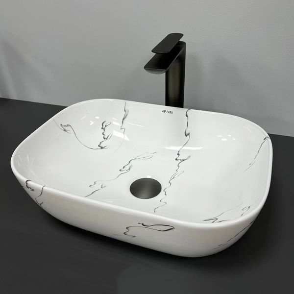 Умивальник (раковина) VBI RAVENNA MARMO GLOSSY накладний VBI-011210 фото