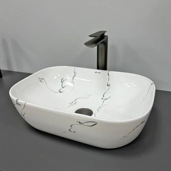 Умивальник (раковина) VBI RAVENNA MARMO GLOSSY накладний VBI-011210 фото