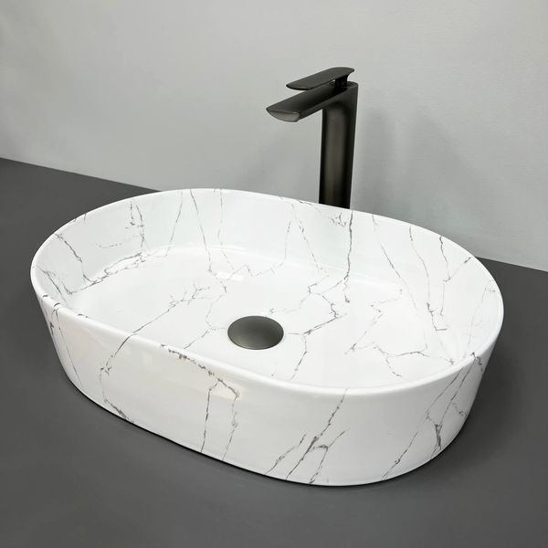 Умывальник (раковина) VBI VERONA 50 MARMO GLOSSY накладной VBI-011313 фото