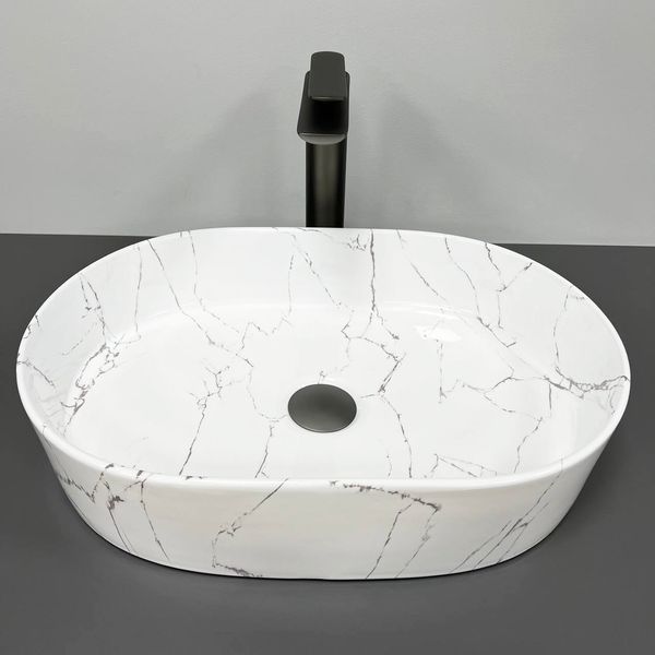 Умывальник (раковина) VBI VERONA 50 MARMO GLOSSY накладной VBI-011313 фото